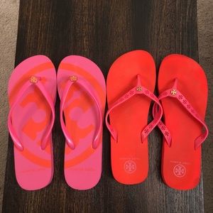 Tory Burch Flip Flops (two pair)
